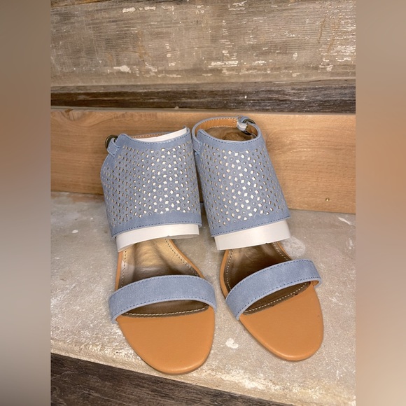 NEW Madeline Modern Blue Wedge Sandal - Picture 6 of 11